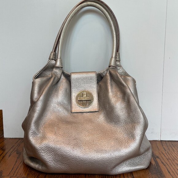 Kate Spade Silver Triple Compartment Shoulder Bag - Picture 1 of 4